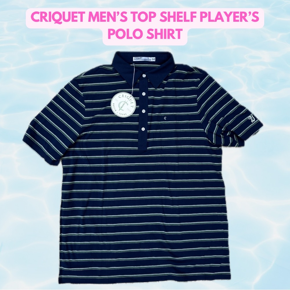 NWT Criquet Men’s Top Shelf Player’s Polo Shirt